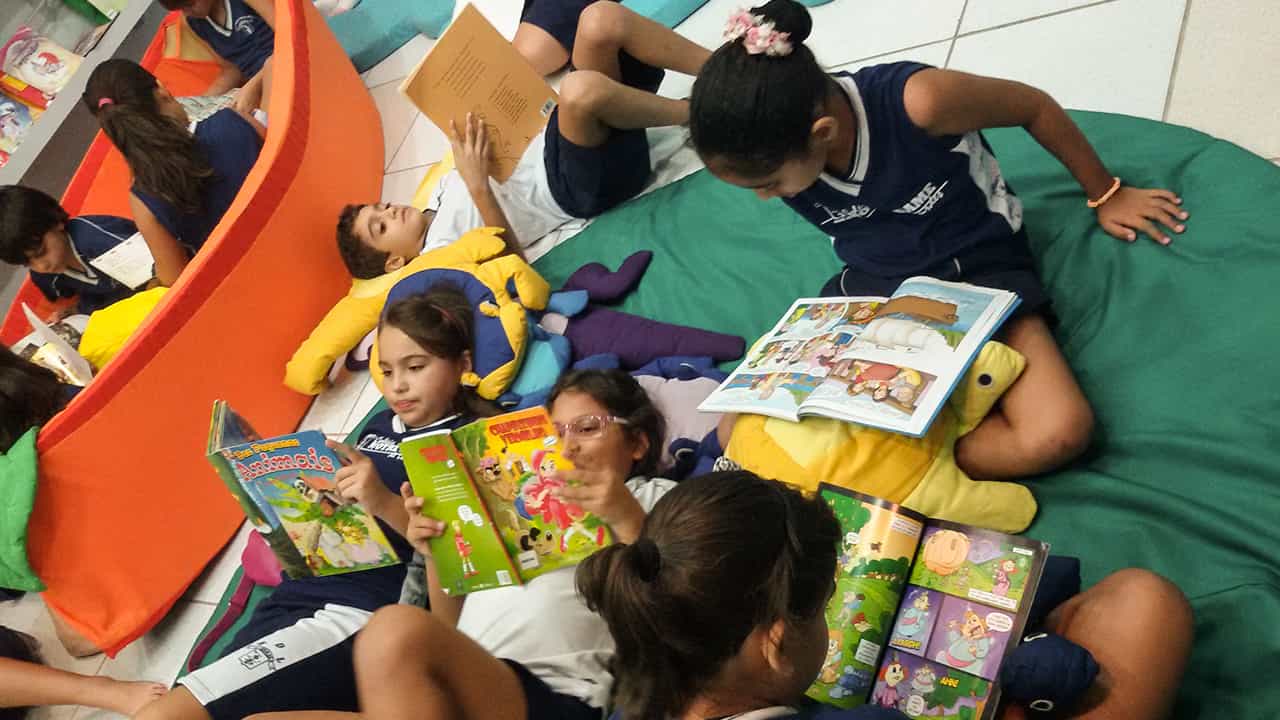 Os alunos do 3º ano D - Sala de Leitura