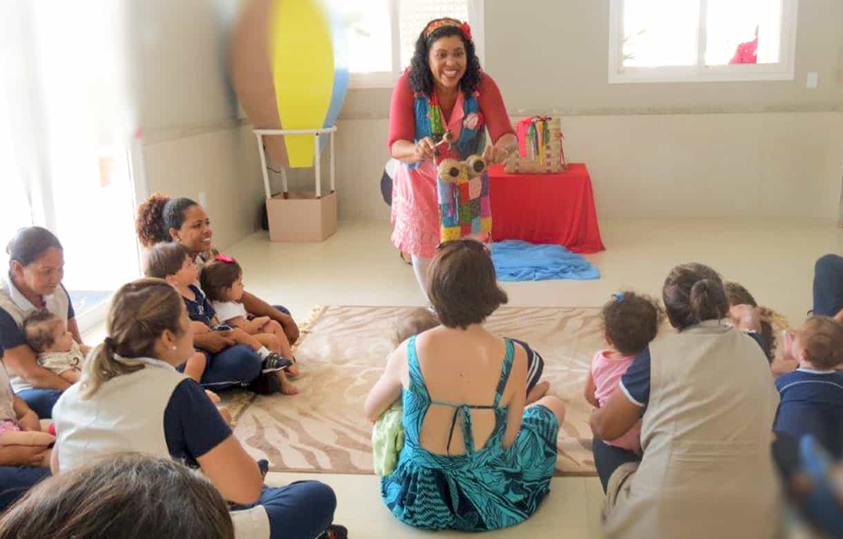 Momento mágico no Berçário Les Enfants