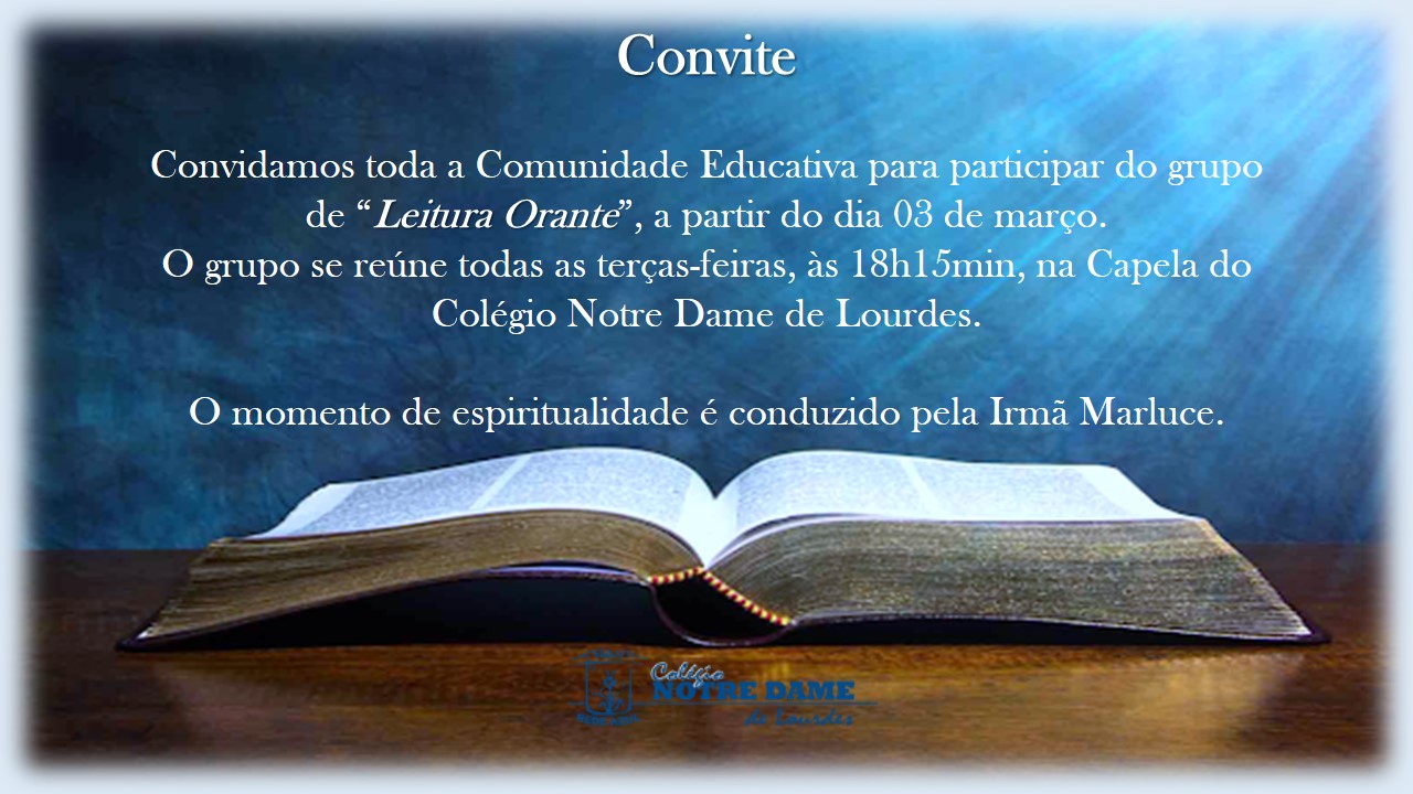 Convite - Grupo "Leitura Orante"