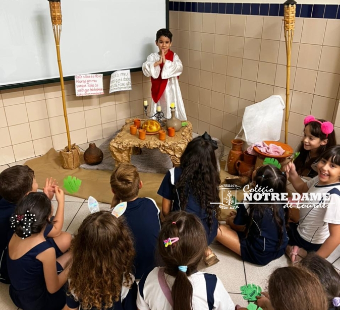 Alunos do Fundamental I vivenciando a verdadeira Páscoa!